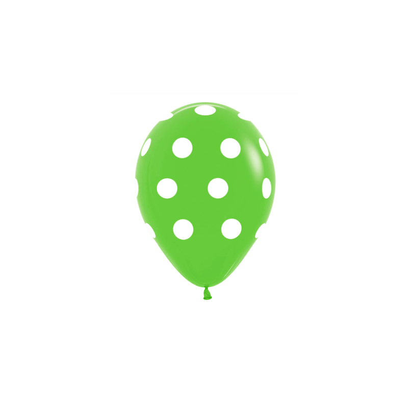 Globos polka verde limón Globos polka verde limón