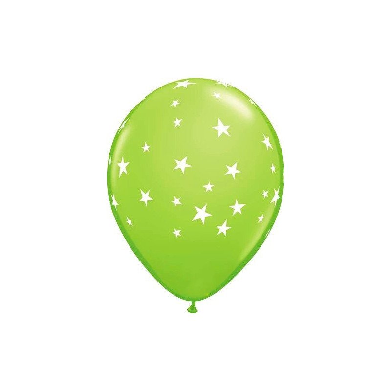 GLOBO ESTRELLAS - R12 - VERDE - PAQUETE X 12