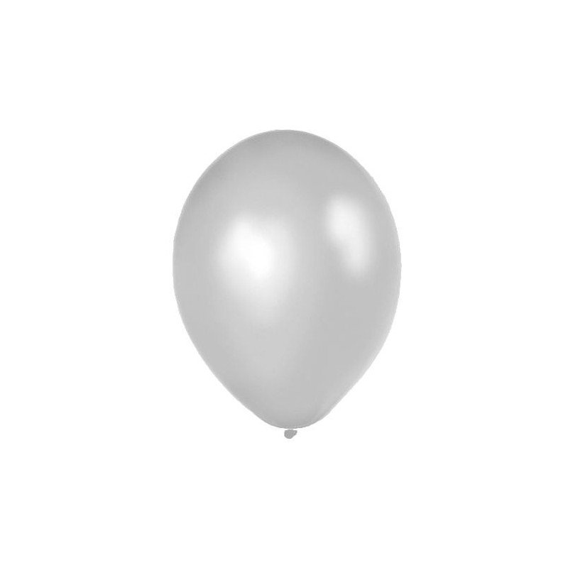 GLOBOS UNICOLOR - R12 -PLATEADO - PAQUETE X 20