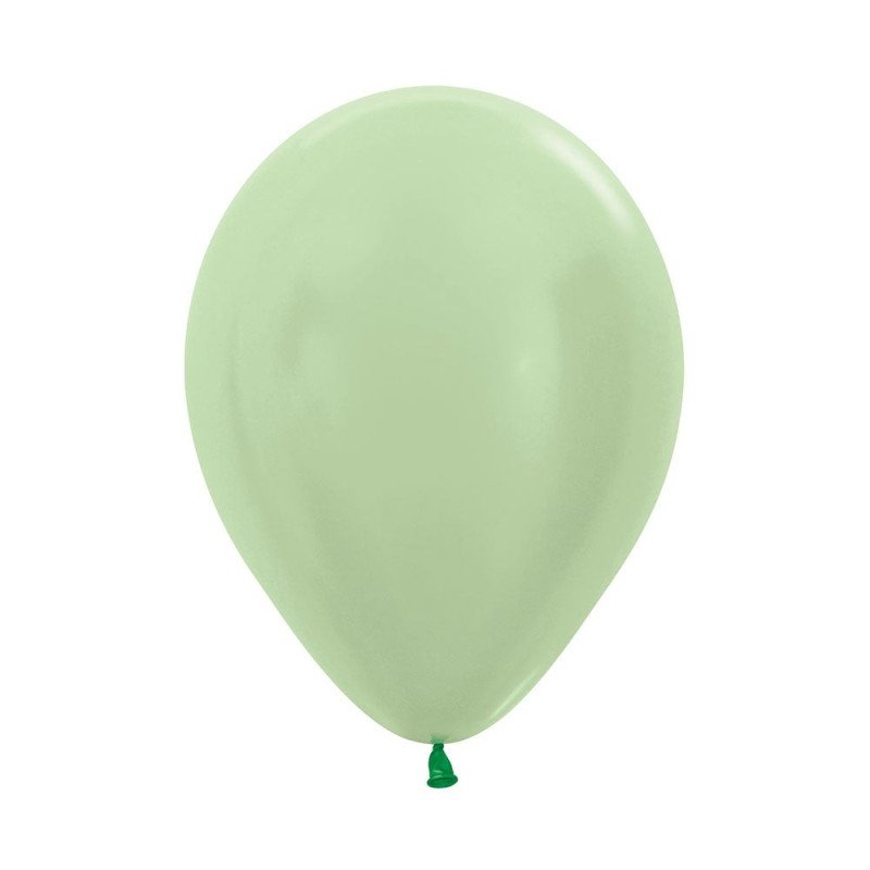 GLOBOS UNICOLOR - R12 - VERDE PISTACHO - PAQUETE X 20