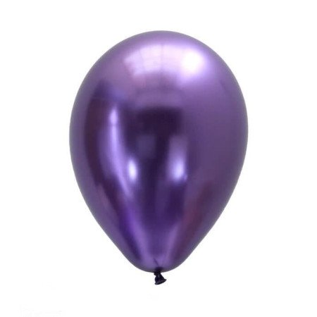 GLOBOS CHROME PAQUETE X 12 - MORADO