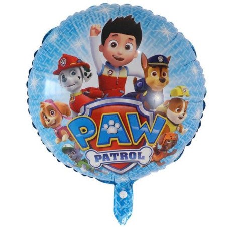GLOBO METALIZADO PAW PATROL - REDONDO - 2 - UNIDAD