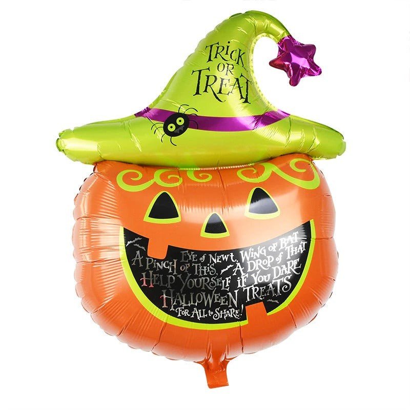 GLOBO METALIZADO CALABAZA TRICK OR TREAT HALLOWEEN - UNIDAD