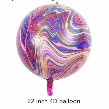 GLOBO METALIZADO ESFERA ÁGATA - 1 - UNIDAD