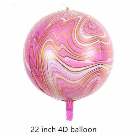 GLOBO METALIZADO ESFERA ÁGATA - 4 - UNIDAD