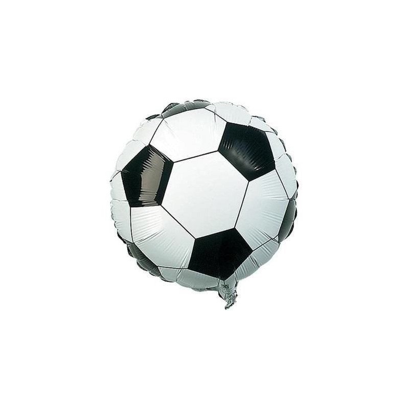GLOBO METALIZADO BALÓN DE FÚTBOL- BLANCO - UNIDAD