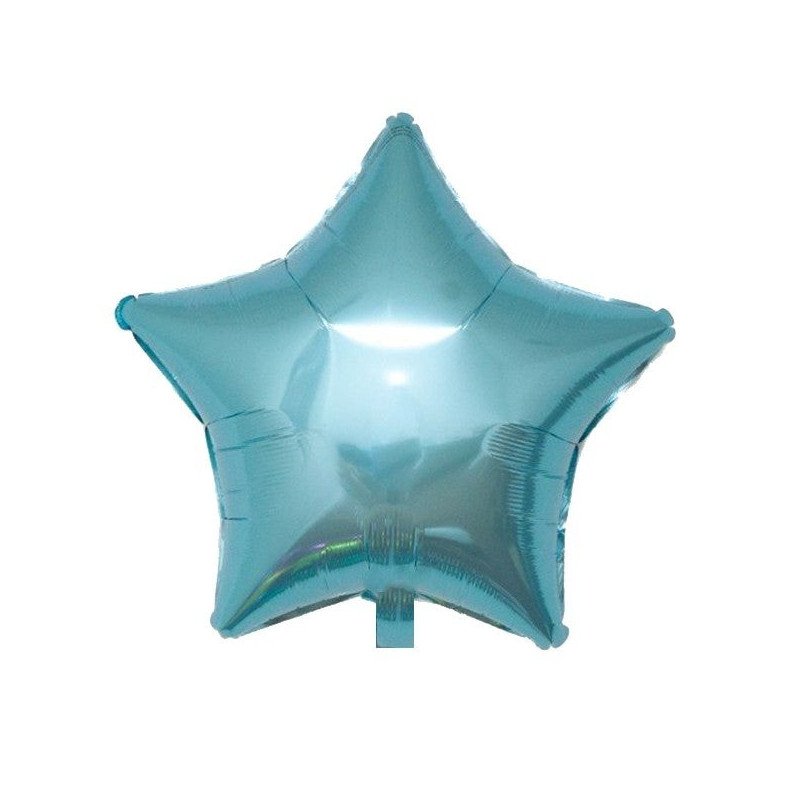 GLOBO METALIZADO ESTRELLA GRANDE - AZUL CLARO - UNIDAD