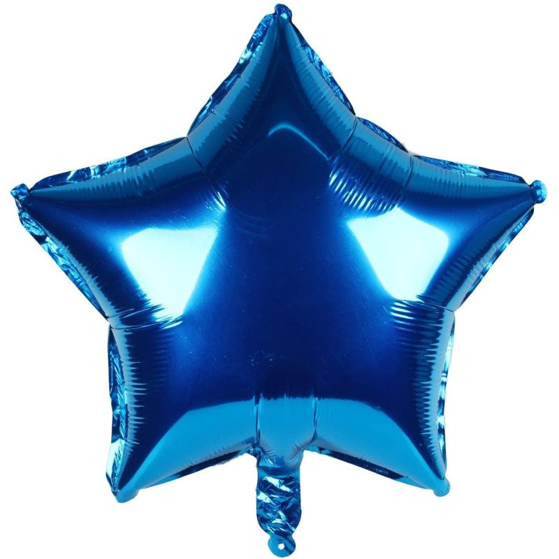 GLOBO METALIZADO ESTRELLA GRANDE - AZUL - UNIDAD