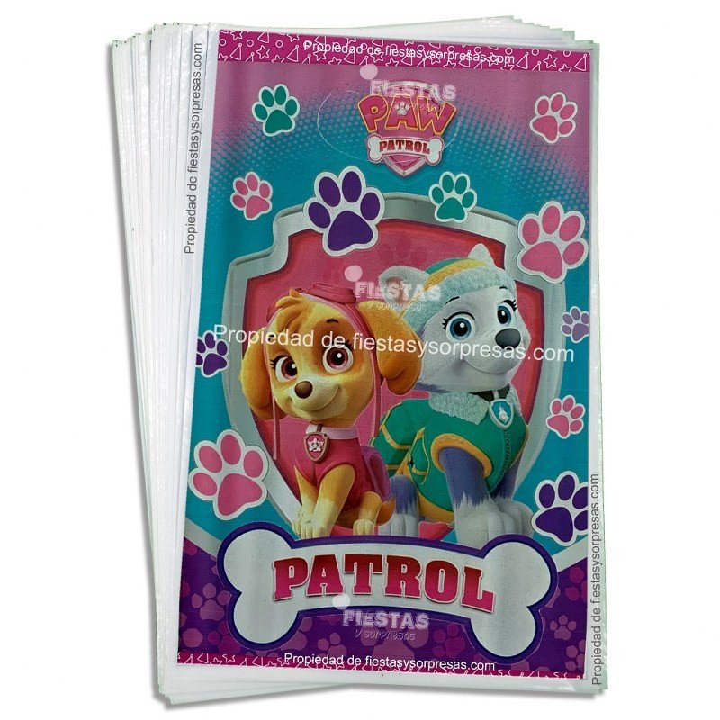 BOLSAS PARA SORPRESA PAW PATROL GIRL - PAQUETE X 20