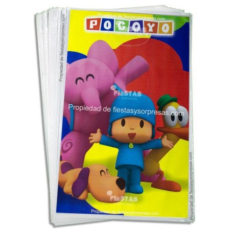 BOLSAS PARA SORPRESA POCOYO - PAQUETE X 20