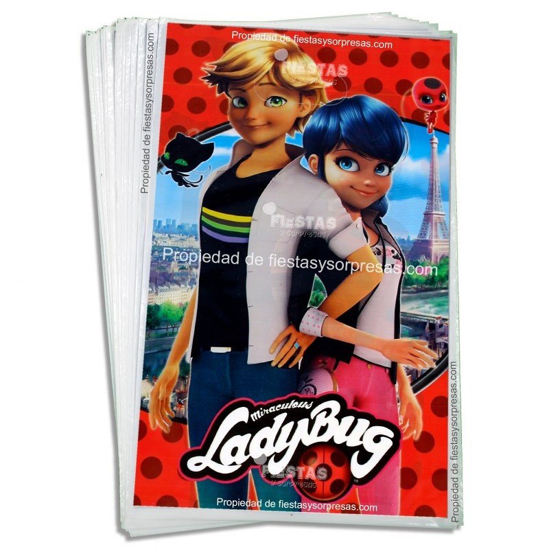 Bolsa Rectangular Ladybug 17x25cm para Fiestas y Cumpleaños