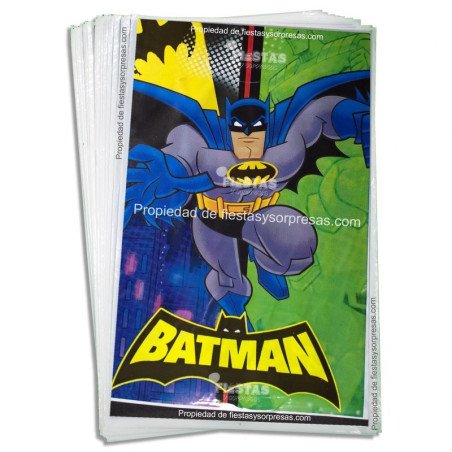 BOLSAS PARA SORPRESA BATMAN - PAQUETE X 20