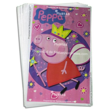 BOLSAS PARA SORPRESA PEPPA PIG - PAQUETE X 20