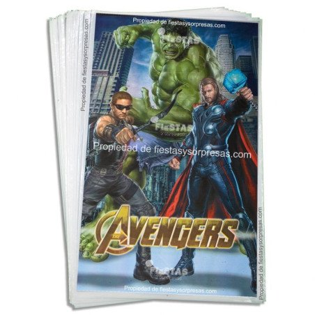 BOLSAS PARA SORPRESA AVENGERS - PAQUETE X 20