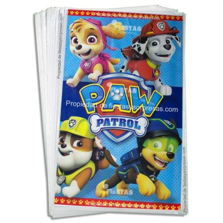 BOLSAS PARA SORPRESA PAW PATROL - PAQUETE X 20