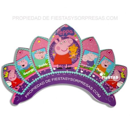 CORONA PEPPA PIG - PAQUETE X 12