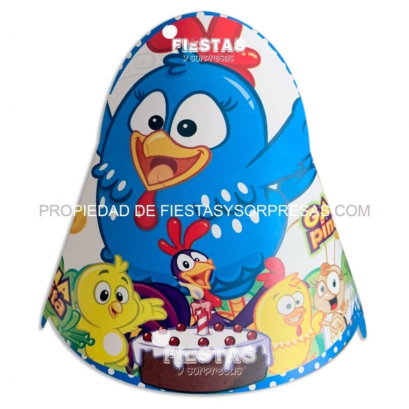 GORRO GALLINA PINTADITA - PAQUETE X 12