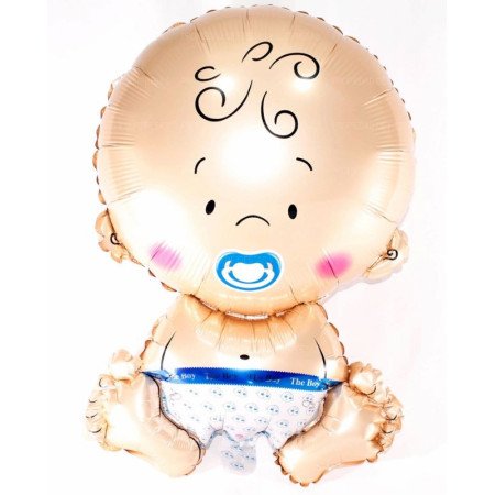 GLOBO METALIZADO NIÑO - BABY SHOWER - UNIDAD