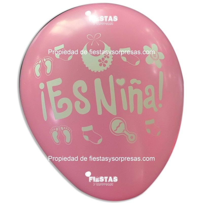 GLOBO IMPRESO ES NIÑA BABY SHOWER - R9 - PAQUETE X 20