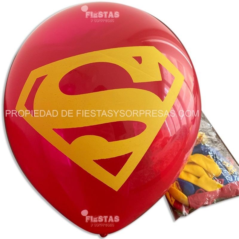 GLOBO IMPRESO SUPERMAN - PAQUETE X 20 GLOBO IMPRESO SUPERMAN - PAQUETE X 20