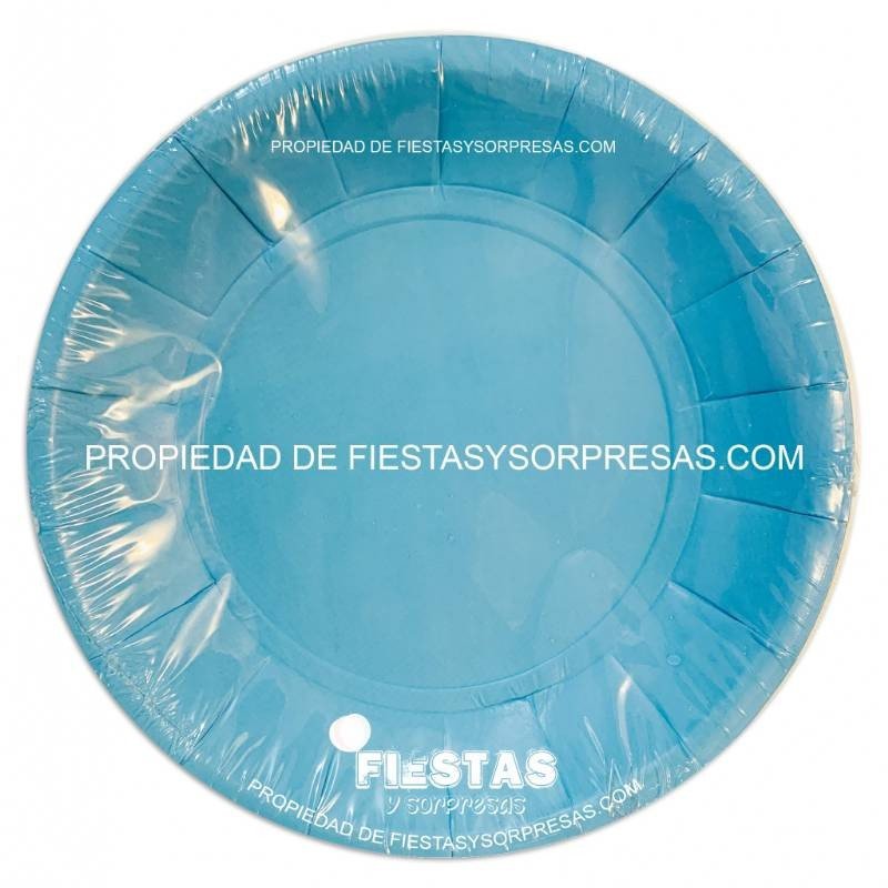Plato de cartón para torta color azul claro. Plato de cartón para torta color azul claro.