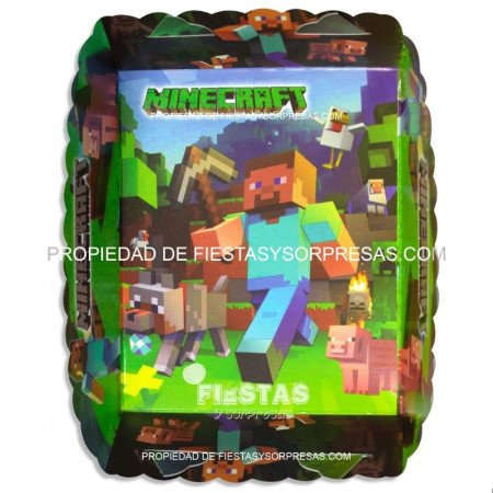Bandeja para torta Minecraft