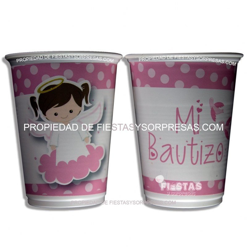 VASOS MI BAUTIZO NIÑA 7oz.- PAQUETE X 20