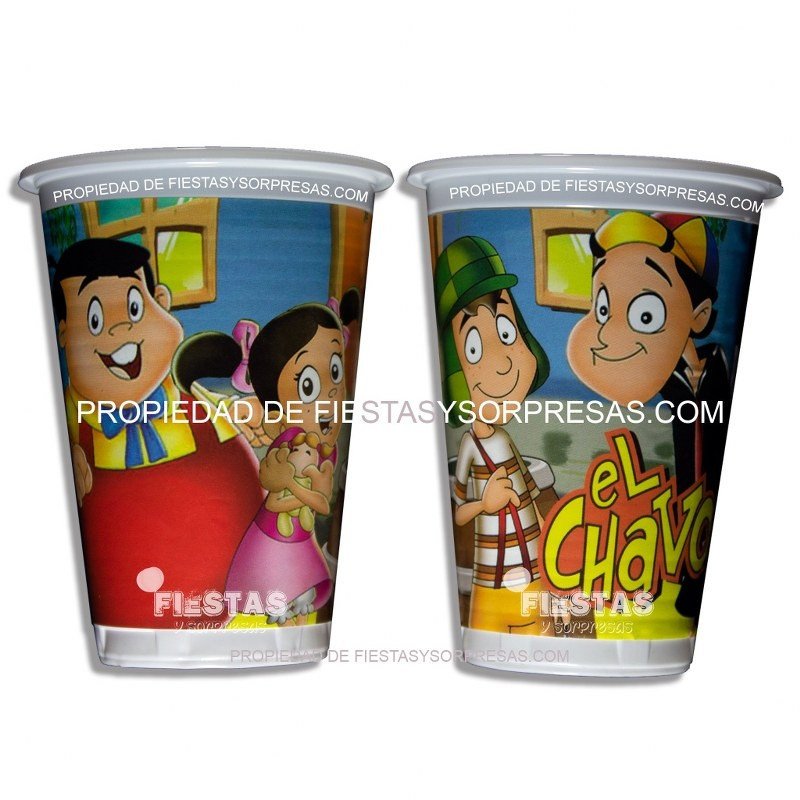 VASOS EL CHAVO  7oz.- PAQUETE X 12