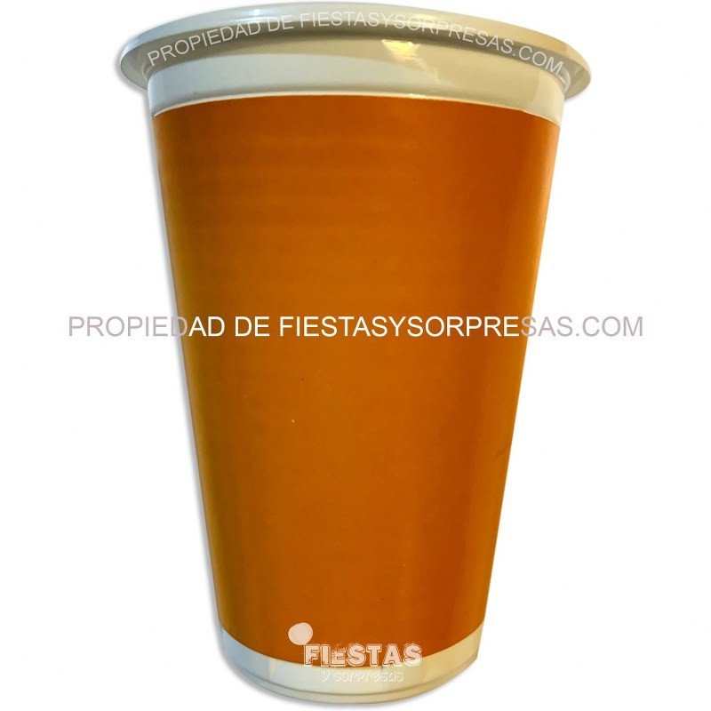 VASO NARANJA - PAQUETE X 12