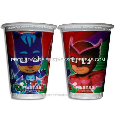 VASOS PJ MASKS 7oz.- PAQUETE X 12
