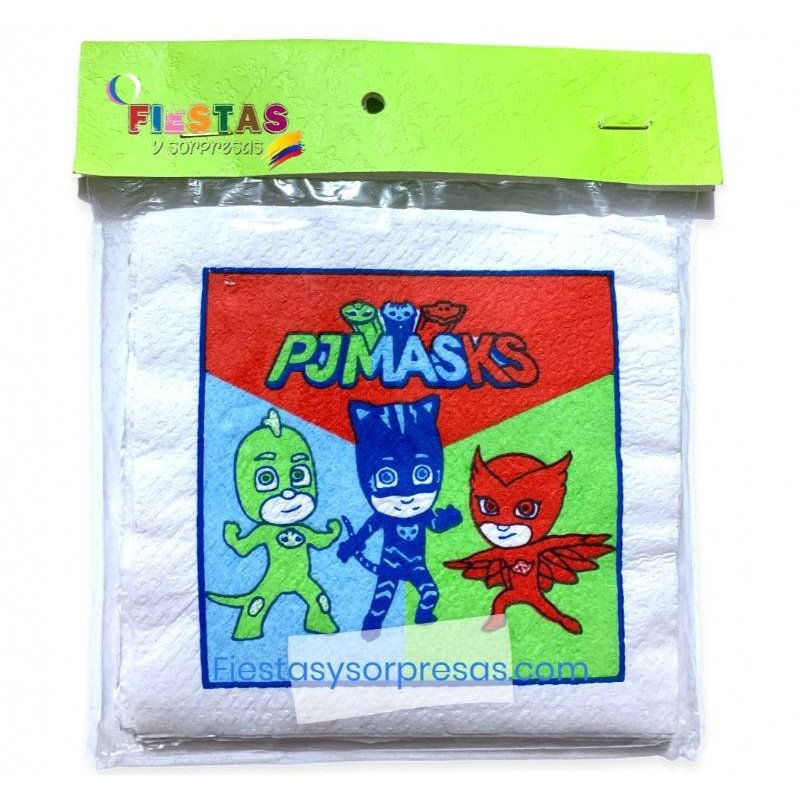 SERVILLETAS PJ MASKS - PAQUETE X 12