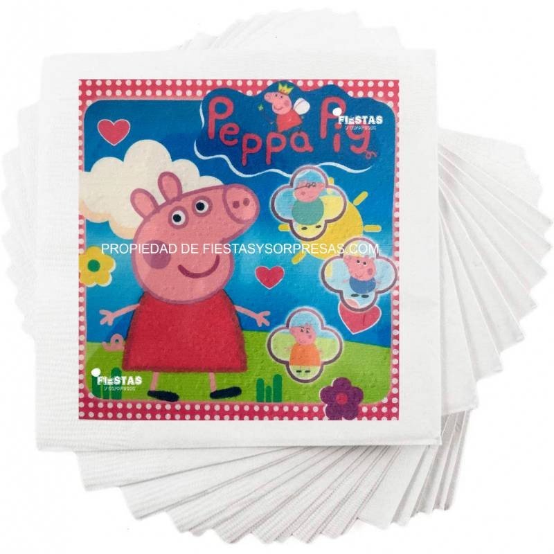 SERVILLETAS PEPPA PIG - PAQUETE X 15