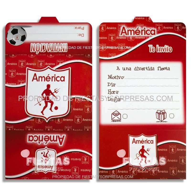 TARJETAS DE INVITACIÓN AMÉRICA DE CALI - PAQUETE X 12