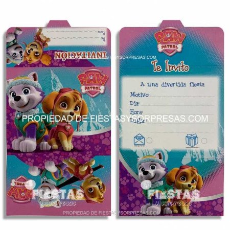 Tarjetas de invitación Skye y Everest