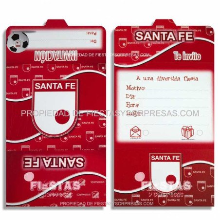 Tarjetas Santa Fe Paquete X 12 | Fiestas y Sorpresas