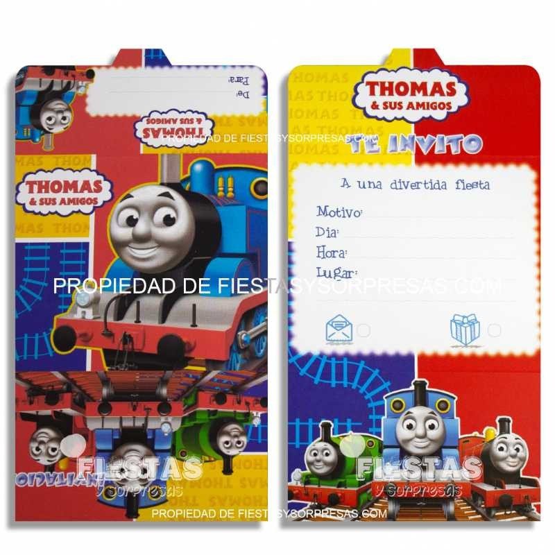 TARJETAS DE INVITACIÓN THOMAS AND FRIENDS - PAQUETE X 12 TARJETAS DE INVITACIÓN THOMAS AND FRIENDS - PAQUETE X 12