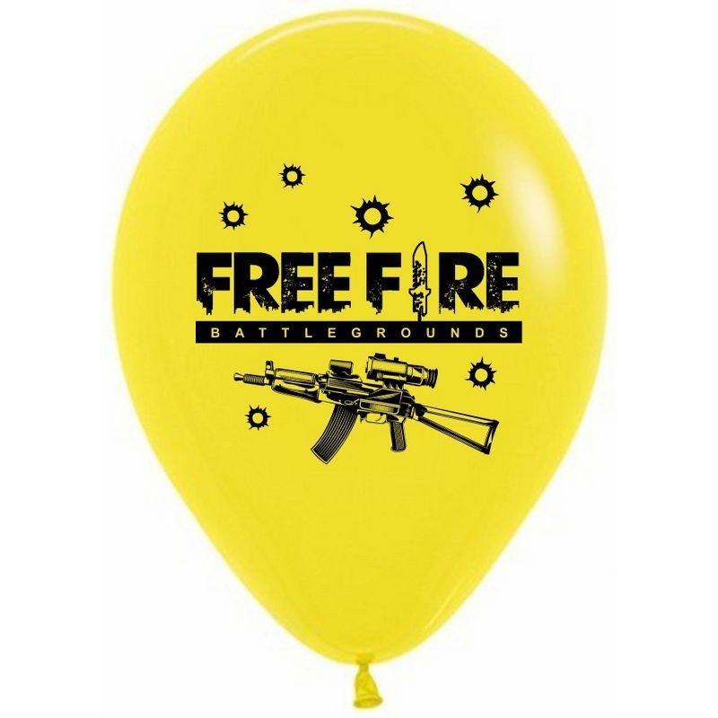 GLOBO IMPRESO FREE FIRE - PAQUETE X 10 - SURTIDO