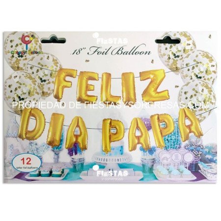 Globos metalizados Feliz Día Papá