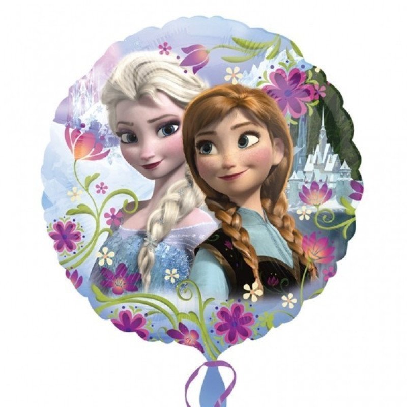 GLOBO METALIZADO FROZEN - FLORES - REDONDO - UNIDAD