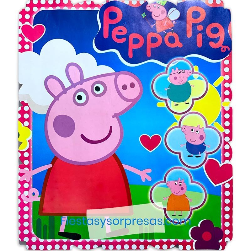 Piñata Grande Peppa Pig 46x65 - Almacenes Morón - Golosinas & Disfraces