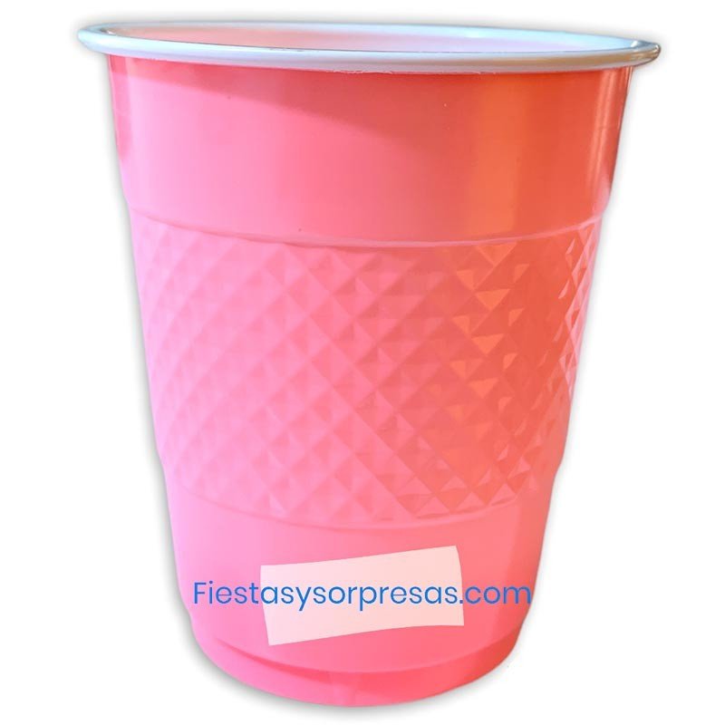 VASOS ROSADO 7oz. - PAQUETE X 10