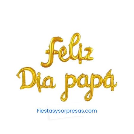Letrero Feliz día Papá globos