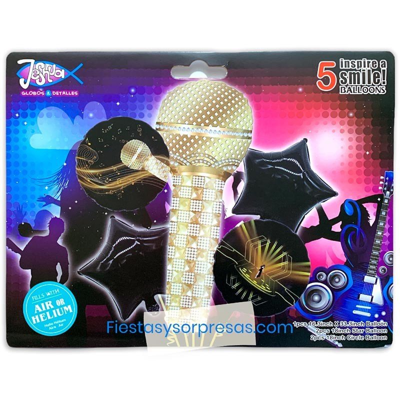 BOUQUET DE GLOBOS DISCO - 5 PIEZAS - PAQUETE BOUQUET DE GLOBOS DISCO - 5 PIEZAS - PAQUETE
