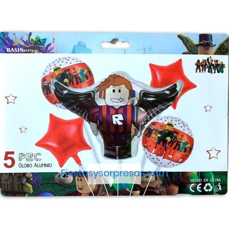 Bouquet De Globos Roblox 5 Piezas | Fiestas y Sorpresas