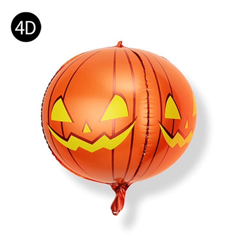 GLOBO METALIZADO HALLOWEEN 4D CALABAZA