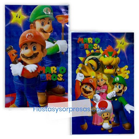 BOLSAS PARA SORPRESA MARIO BROS - PAQUETE X 20