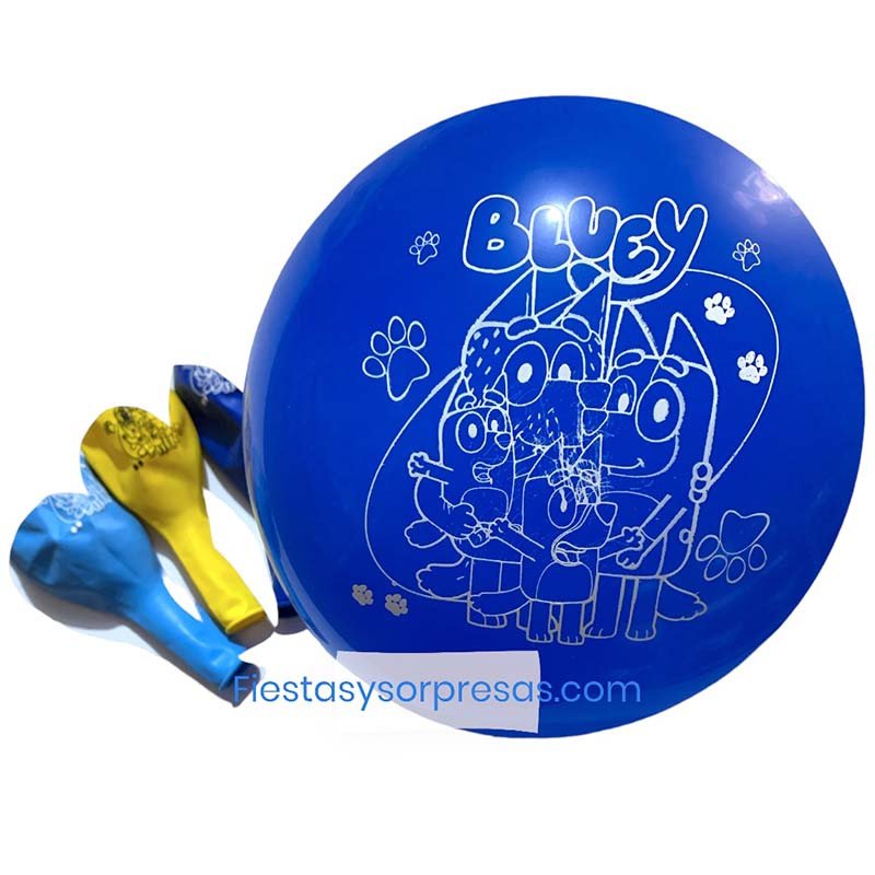 GLOBO IMPRESO BLUEY - PAQUETE X 20 - SURTIDO