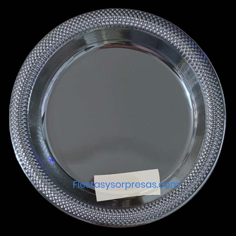 Plato desechable para seco, color transparente. Plato desechable para seco, color transparente.