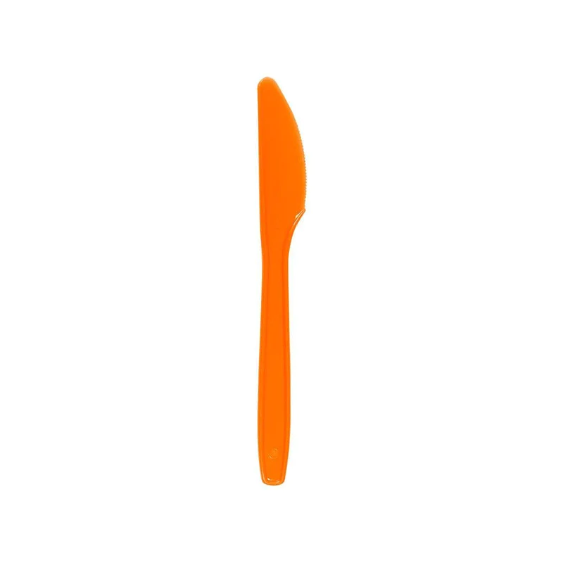 CUCHILLOS MEDIANOS NARANJA - PAQUETE X 10